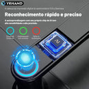 Fechadura eletrônica inteligente com impressão digital biométrica, cartão inteligente, senha, chave, desbloqueio, USB, sem aplicativo, trava de carga de emergência para casa