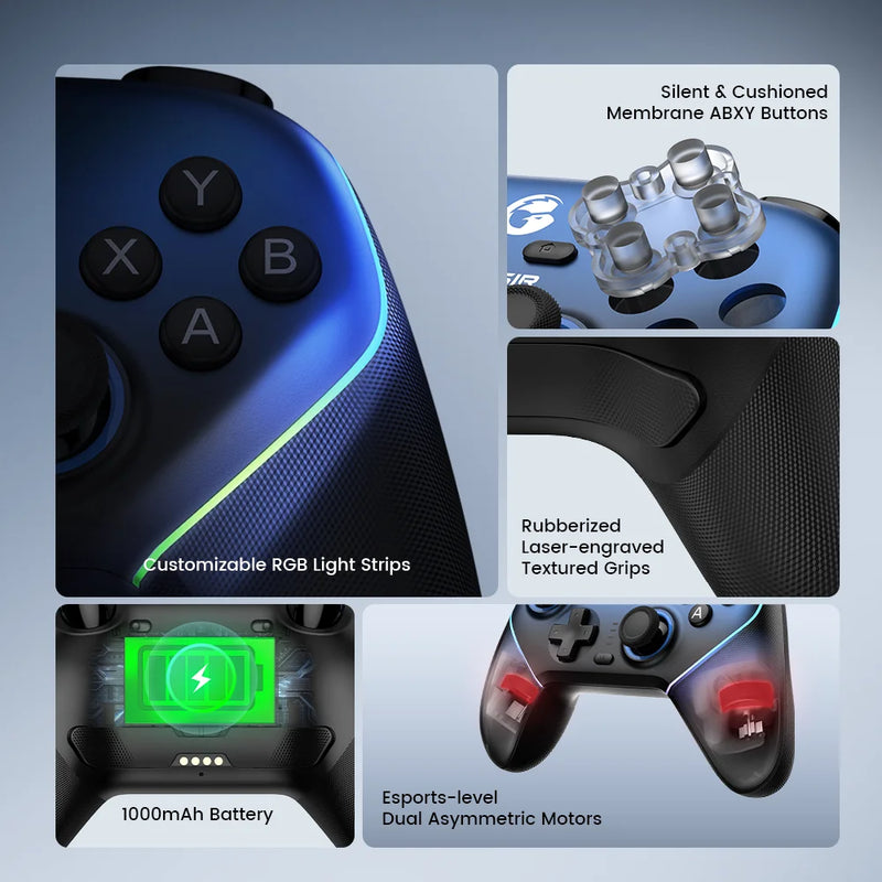 Controle sem fio GameSir Super Nova Switch com dock de carregamento, joystick de PC com efeito Hall para Nintendo Switch 2, iPhone e Android