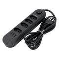 Soquete de extensão e filtro de linha elétrica USB