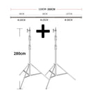 2,8x2/3M Barra transversal telescópica universal Suporte para fundo fotográfico Sistema ajustável Suporte para estúdio fotográfico Boom Super Racks