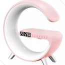 Luminária G Led RGB com Carregador por Indução, Despertador e Caixa de som Bluetooth para Mesa de Escritório