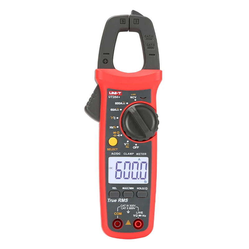 Alicate Amperímetro UNI-T UT204 Plus UT210E UT210D AC/DC Voltímetro Digital Amperímetro Alicate Multímetro Multitester Elétrico Profissional