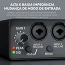 Teyun Q-24 Interface de Áudio Profissional Universal USB para Computador, Placa de Som com Monitoramento, Guitarra Elétrica e Gravação ao Vivo