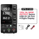 Fonte de alimentação KUAIQU DC 30V 10A, fonte de alimentação de bancada DC regulada por comutação ajustável, 12V 24V 48V 60V 120V, carregamento inteligente