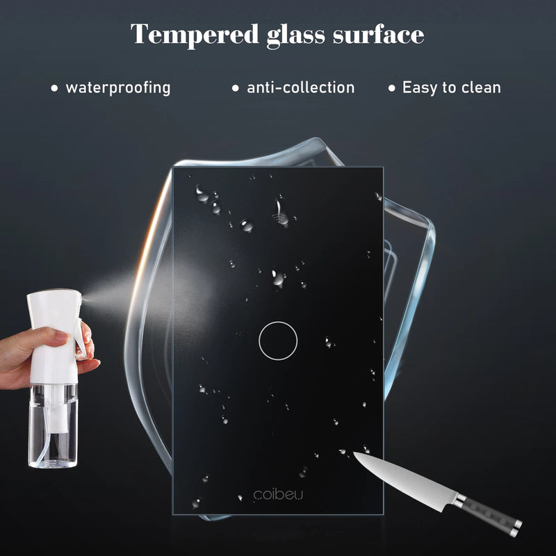 Interruptor Inteligente Tuya Compatível Alexa, Smart Switch com Neutro, APP e WiFi por Toque,