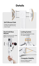 Tripé para celular Ulanzi TT88 de 1,44 m com braçadeira magnética e extensão remota sem fio para transmissão ao vivo e vlog