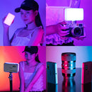Luz de vídeo Ulanzi VL120 RGB branca de cor total, 2500K-9000K, LED para fotografia, luz de preenchimento para câmera, luz para vlog ao vivo, luz de preenchimento ajustável.