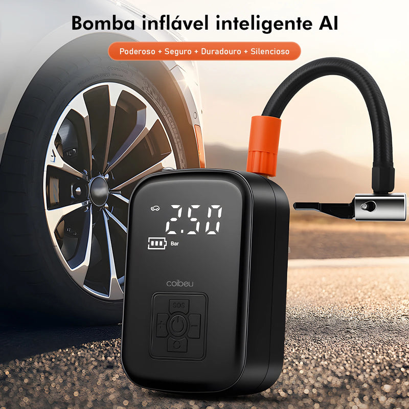 Compressor de ar portátil, mini compressor de ar portátil, bomba de enchimento de pneu de carro, bomba de ar portátil, iluminação LED