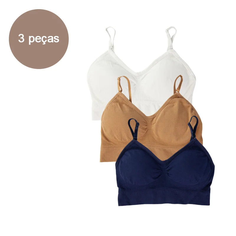 Lingerie feminina de 3 peças, sutiãs curtos, sutiãs sensuais, tops femininos, frete grátis, sutia poliéster 90%
