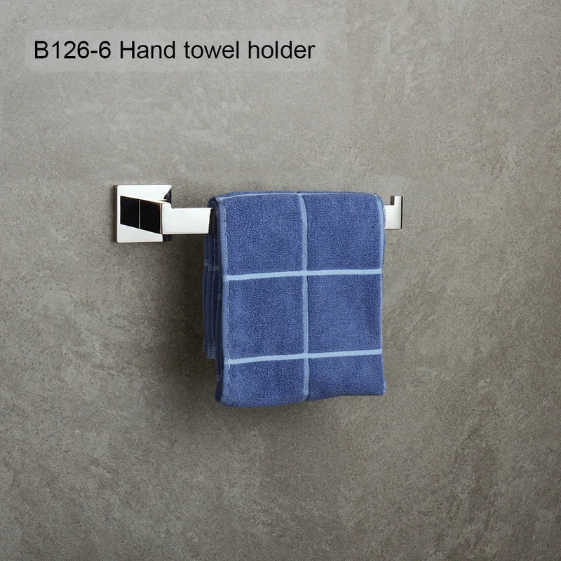 Acessórios para banheiro em aço inoxidável, espelho, cromado, polido, toalheiro, suporte para papel higiênico, barra de toalha, gancho, acessórios para banheiro