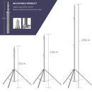 Tripé extensível SH 190 cm com parafuso de 1/4 e rodas, controle remoto Bluetooth para câmera DSLR, smartphone, luz de preenchimento, microfone, tripé