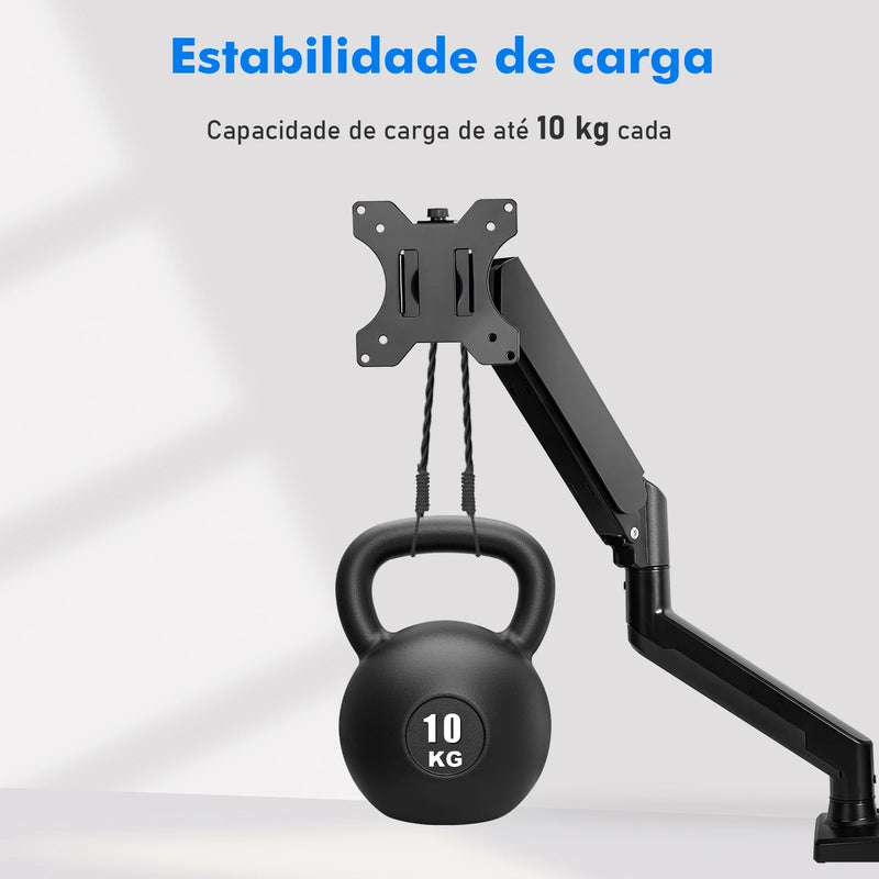 SUPORTE DE MONITOR DE MESA ARTICULADO COM MOLA A GÁS WK-MSP1
