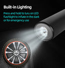 Bomba de ar portátil E-ACE para carro, com bateria de 6000mAh, 12V e 150PSI, sem fio/com fio, para pneus de bicicleta, bolas e motos.