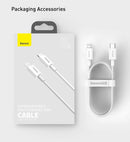 Cabo USB C Baseus Superior Series para Lightning 20 W PD para iPhone 14, 13, 12 Pro Max, cabo de carregamento rápido