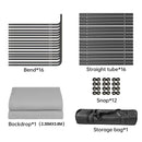 Cenário de tela verde Chromakey grande portátil com suporte para fotografia, sistema de suporte para gravação de vídeo e foto 240x400 cm