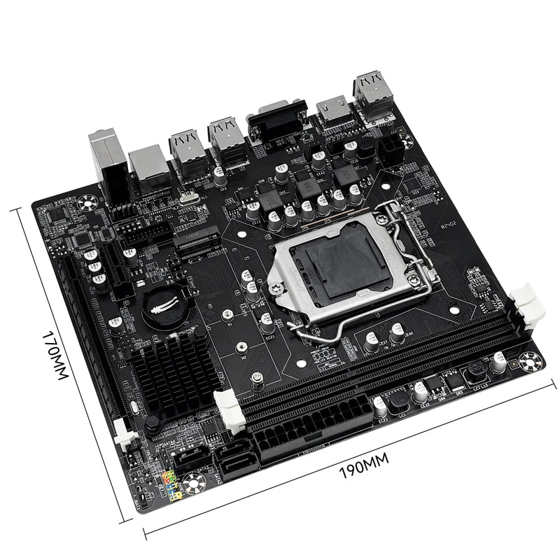 Placa-mãe MACHINIST H61 M.2 NVME PCIEx16 DVI com suporte para memória RAM DDR3 de canal duplo e processadores Intel Core de 2ª/3ª geração, soquete LGA1151, para PC desktop.