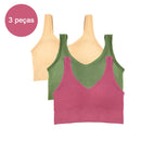 Sutiã esportivo feminino de 3 peças, roupa íntima para academia, roupa íntima feminina, sutiã respirável sem costura