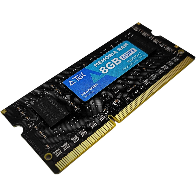 Memória Ram para Notebook 8GB DDR3 1600MHZ Formato SO-DIMM