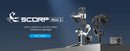 Gimbal de mão FeiyuTech SCORP Mini 2 de 3 eixos para câmeras mirrorless e de ação, smartphone com rastreador de IA, preenchimento magnético e capacidade de carga de 1,2 kg.