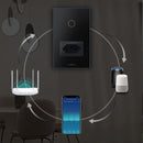 Interruptor Inteligente Tuya Compatível Alexa, Smart Switch com Neutro, APP e WiFi por Toque,