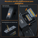 Microfone Shotgun COMICA VM30 2.4G Super Cardioide Condensador Sem Fio com Controle de Ganho para Câmera, Celular, Podcast e Gravação