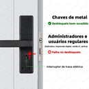 Fechadura eletrônica com impressão digital em 9 idiomas com aplicativo Tuya/cartão/código/chave desbloqueio RAYKUBE K20 Bluetooth