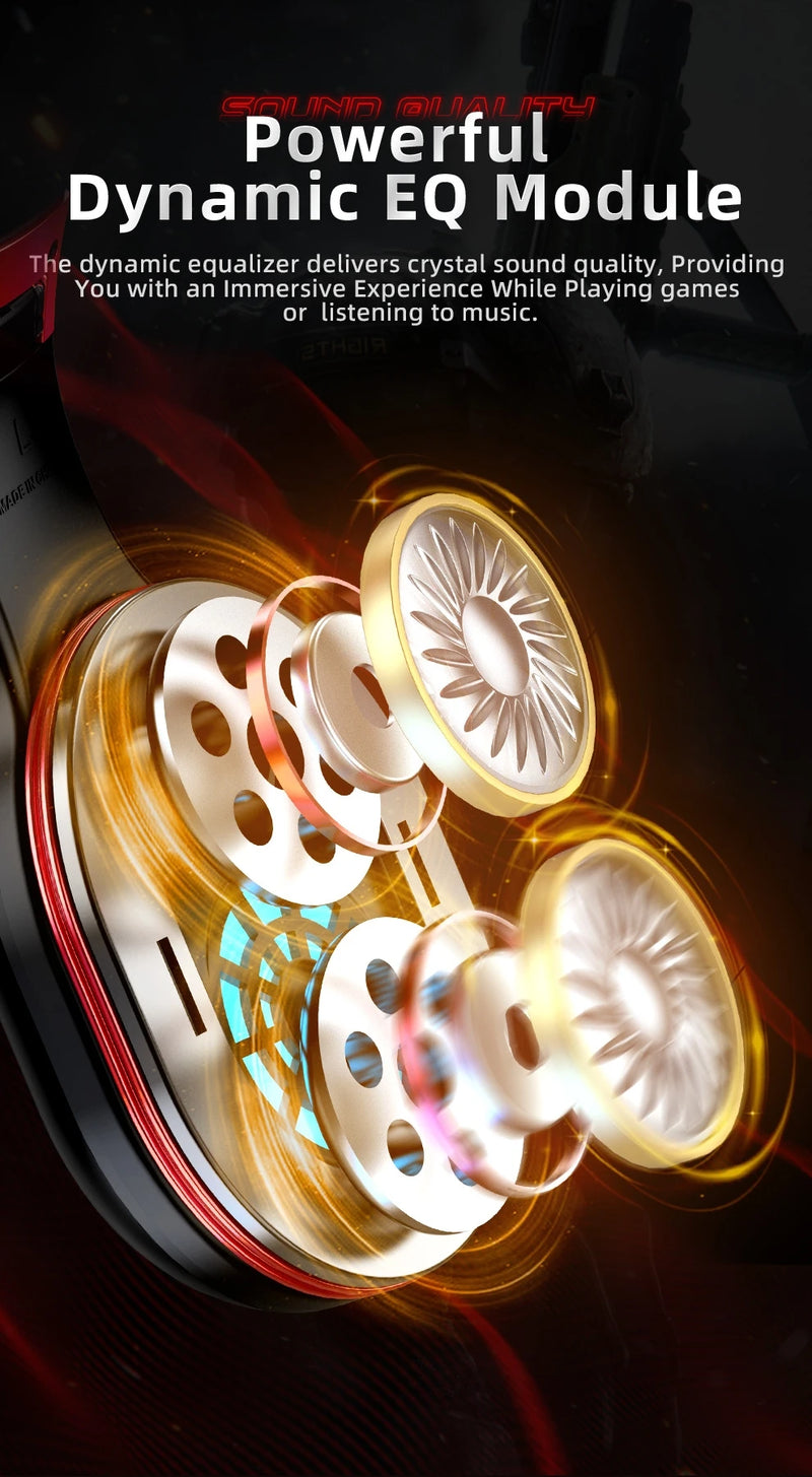 Fones de ouvido para jogos Kofire UG-05 2.4G BT5.0 sem fio com microfone RBG luz vibração Bluetooth para PS4 PS5 PC Switch