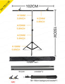 Suporte de fundo fotográfico em formato de T, sistema de suporte ajustável para estúdio fotográfico, tela verde, acessórios para cenário Chromakey