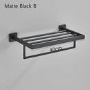 Acessórios para banheiro Toalheiro Aço inoxidável Toalheiro Acessórios para banheiro Prateleira de armazenamento Toalheiro duplo Dourado/Preto/Cromado