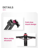 Tripé Ulanzi MT-44 com 1,46 m de extensão para selfies, tripé com braçadeira para celular, câmeras, celulares, Samsung, iPhone, Huawei, Xiaomi