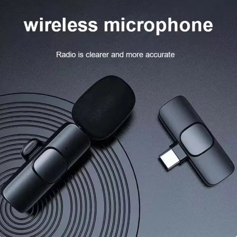 Microfone tipo C sem fio para transmissão ao vivo, jogos, gravação de áudio e vídeo, redução de ruído