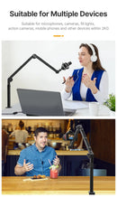 Suporte para microfone de mesa VIJIM LS24, braço de microfone com suspensão ajustável em 360° e parafuso de 1/4, suprimentos para estúdio fotográfico