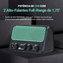 Mini amplificador de guitarra elétrica DK, 10W, Bluetooth, com efeitos de reverb e overdrive, bateria de lítio e 30 ritmos de bateria.