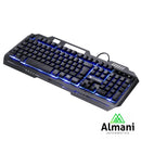KEYBOARD GAMER SHIELD ABNT2 MULTIMIDIA LED BLUE 1.8 METERS USB TOP IN METAL SENSCAO MECANICA - GT600