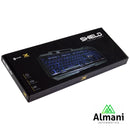KEYBOARD GAMER SHIELD ABNT2 MULTIMIDIA LED BLUE 1.8 METERS USB TOP IN METAL SENSCAO MECANICA - GT600