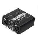 Isolador de áudio VEDO GX200, mixer de dois canais com entrada XLR de 6,5 mm, filtro de terra comum para microfone e redução de ruído.