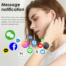 Relógio inteligente esportivo e fitness feminino com monitor de frequência cardíaca, à prova d'água e ideal para presentear.