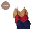 Lingerie feminina de 3 peças, sutiãs curtos, sutiãs sensuais, tops femininos, frete grátis, sutia poliéster 90%