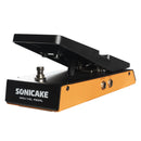 Pedal combinado SONICAKE FlipWah Brasil Wahwah com efeito e controle de volume ativo, tamanho padrão, em caixa metálica QEP-10