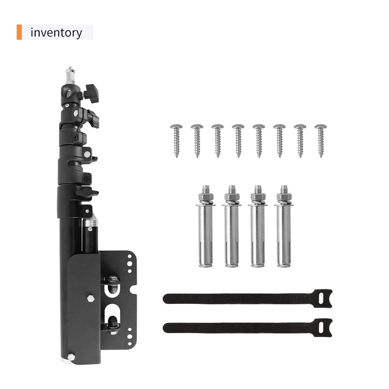 Braço de lança SH Heavy Wall Mount para estúdio fotográfico, luzes estroboscópicas de vídeo, comprimento máximo de 100 cm, rotação horizontal e vertical