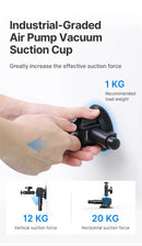 Ulanzi Car Phone Action Camera Holder Hand Pump Suction Cup 360° Adjustable 1/4" for GoPro for Insta360 DJI Action Smart Phone