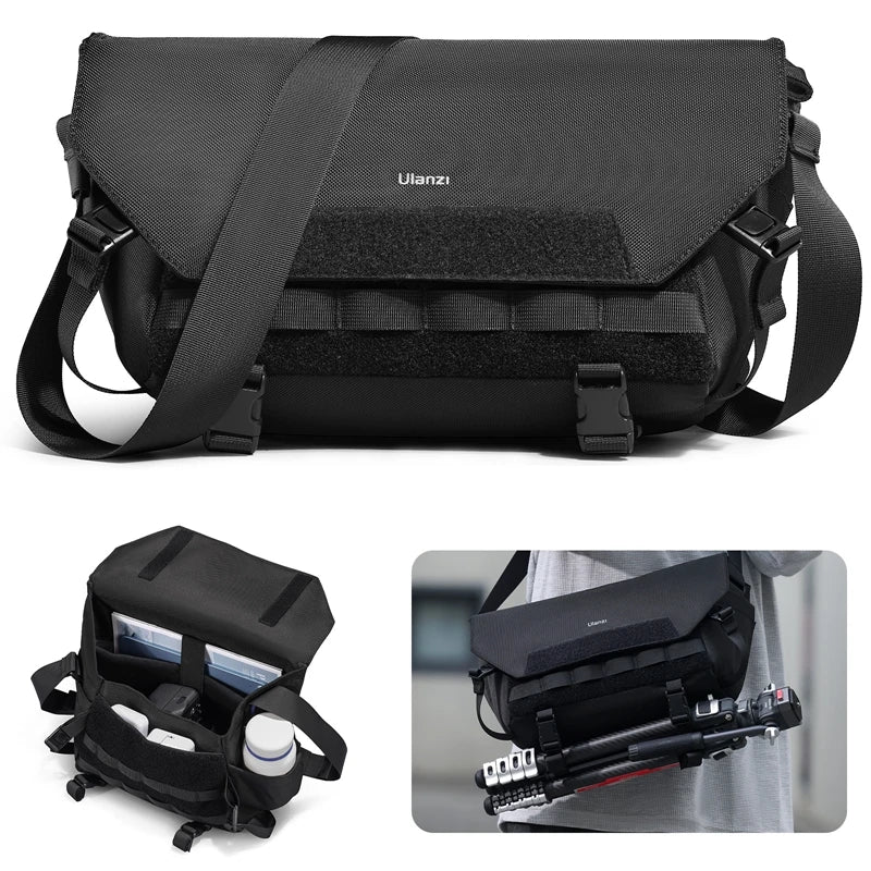 Bolsa tiracolo Ulanzi BC08 com capacidade de 9L, à prova de respingos, universal, para fotografia, bolsa transversal para câmera DSLR, organizador de viagens ao ar livre