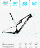 Quadro de carbono LEXON FLYER XC 29er 2215g Suspensão total Curso de 120mm Trava remota Boost Suporte para canote retrátil 15 17 19 21 polegadas