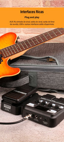 Pedal de guitarra KOKKO KMF-1 com efeito sintetizado, 18 modelos de amplificadores, IR 512, sampler Dot, bateria eletrônica e função de loop. Acessórios para guitarra.