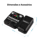 Pedal de guitarra KOKKO KMF-1 com efeito sintetizado, 18 modelos de amplificadores, IR 512, sampler Dot, bateria eletrônica e função de loop. Acessórios para guitarra.