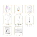 Microfone para jogos USB Comica Uni Pro com botão de cancelamento de ruído/RGB/balanço de ganho e microfone condensador para streaming de podcast