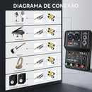 2 Channels Professional Portable Audio Interface Sound Card Console Mini USB MIXER for Guitar Recording Studio Singing TEYUN Q12