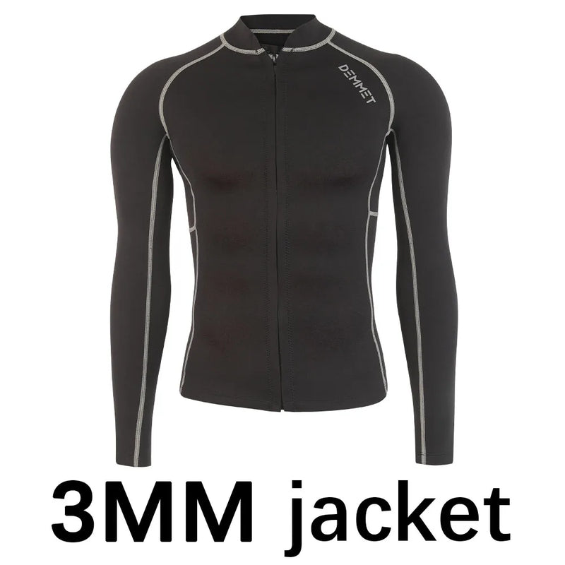 Jaqueta Térmica de Mergulho, Surf, Pesca Manga Longa Masculina ou Feminina DEMMET 1,5mm/3mm de Neoprene