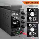 Fonte de alimentação com display digital ajustável Mini fontes de alimentação de laboratório Regulador de tensão 60V 5A 120V 3A 32V 6A KUAIQU 30V 10A DC
