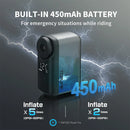 Bomba elétrica portátil mini TOPUMP AS200PRO para bicicleta, inflador de pneus sem fio, pressão máxima de 120 PSI, bateria de 450 mAh, carregamento rápido de 30 minutos.